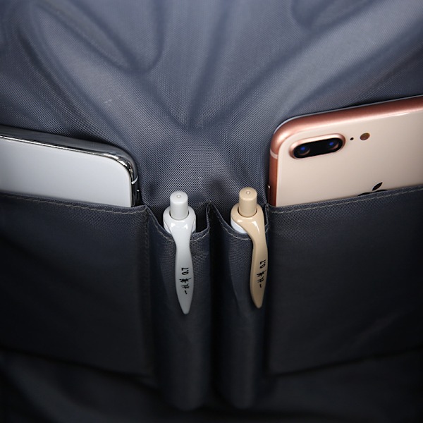 Laptopryggsäck med USB-laddningsportar, blå