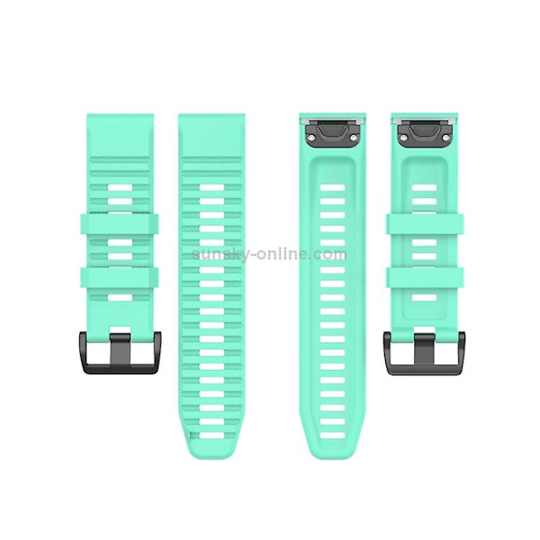 For Garmin Fenix ​​6 22mm Smart Watch Quick Release Silicon Watch Band Lake Blue