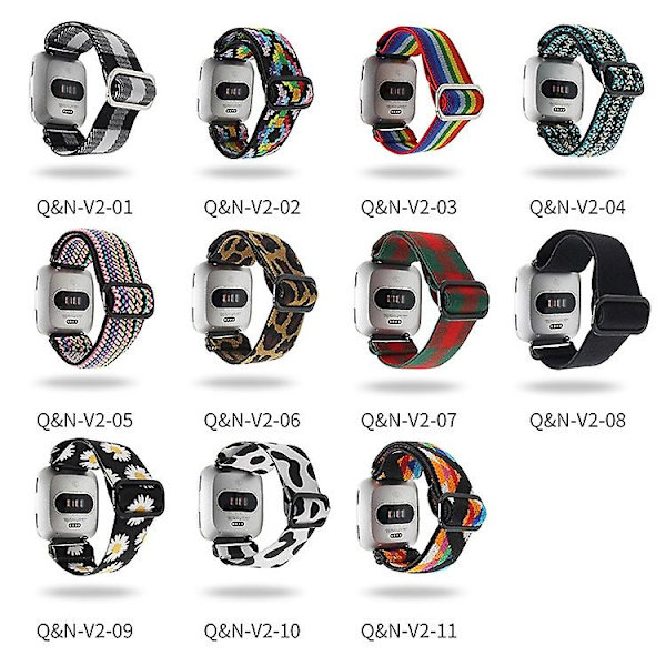 Fitbit Versa watch Punottu jacquard-säädettävä watch nylon V2-2