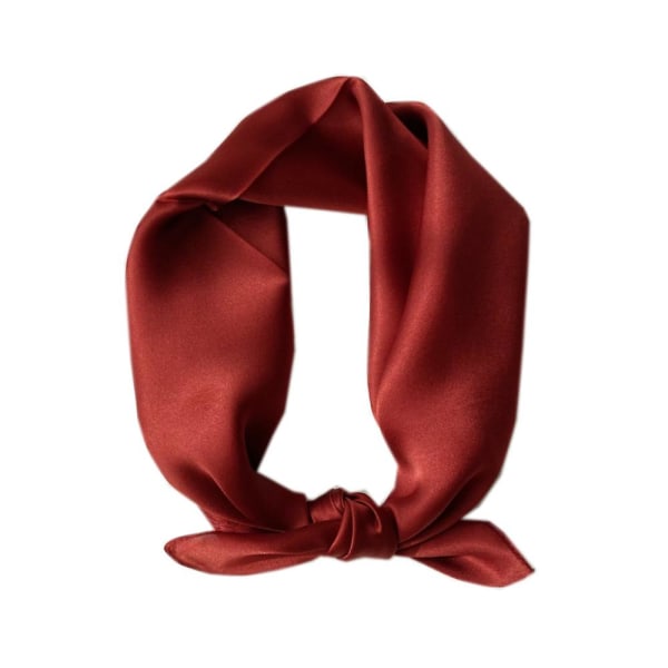 Naisten silkkihuivi Neliönmuotoinen huivi Satiini Bandana kaulahuivi Red