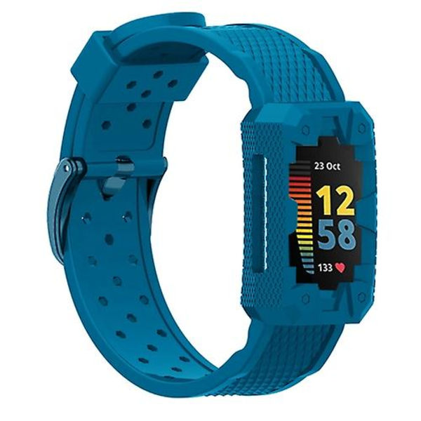 Fitbit Charge 5 -silikoniseen integroidulle watch Lake Blue