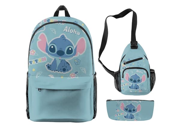 Stitch Tredelt Student Ryggsekk18