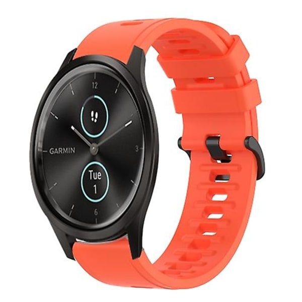 Til Garmin Garminmove Style 20 mm ensfarvet blødt silikone urbånd Red