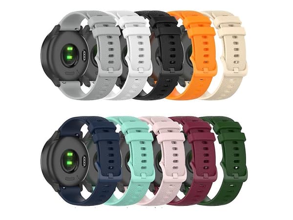 Rem för Garmin Venu 2 Plus Silikonklockarmband Liten Gitter Grå