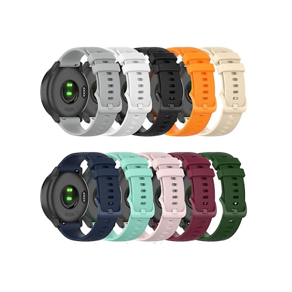 Rem for Garmin Venu 2 Plus Silikonurrem Liten Gitter Grå