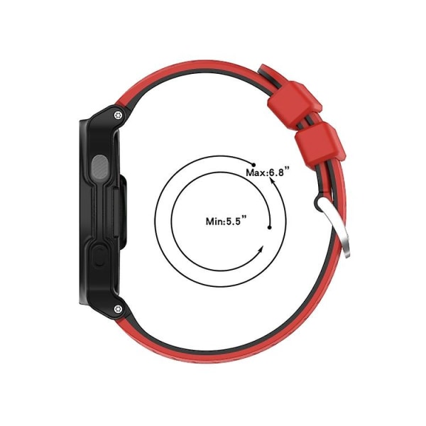 Til Garmin Forerunner 235 Silikone Sports-urrem i to farver Red-Black