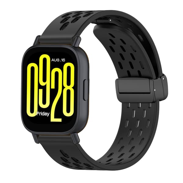 Rem til Xiaomi Redmi Watch 5 Active/watch 5 Lite 22mm Magnetisk silikone urrem (sort)
