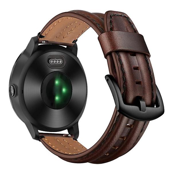 For Garmin Vivoactive3 / Vivomove Hr Double Keel Watch Band Dark Palm Oil