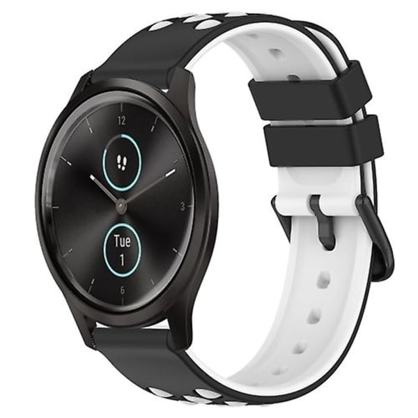 Garmin Garminmove Style 20 mm:n kaksivärinen huokoinen watch Black-White