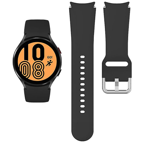 Silikonrem for Samsung Galaxy Watch 5/4 44mm 40mm Galaxy4 Classic 46mm 42mm Sportklokkereim Armbånd Galaxy Watch 5 Pro 45mm black watch 4 classic 46mm