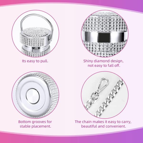 Bling Diamond Termokande, Glitter Vandflasker - Rustfrit Stål