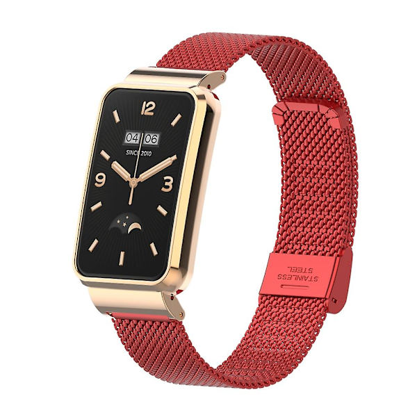 Milanese Strap+ case för Xiaomi Mi Band 7 Pro Rostfritt stål Andningsarmband Ersättningsarmband för Mi Band 7 Pro Belt Black