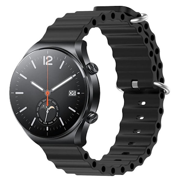 Silikoniranneke Xiaomi MI Watch S1 -älykelloon Black