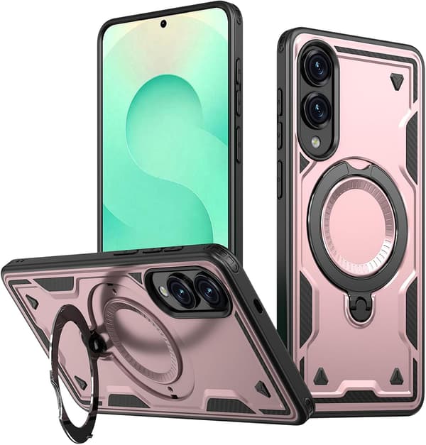 deksel for Samsung Galaxy S25 Edge, fallsikkert, roségull