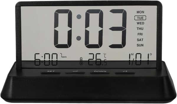 Väckarklocka Elektrisk LED-sifferdisplay med Luftfuktighet & Temperaturmätning