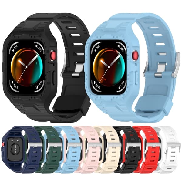 Stropp for Huawei Watch Fit 3/Fit 4 Integrert silikonstropp (rød)