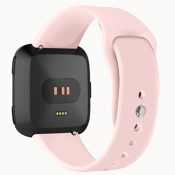 Til Fitbit Versa 2 / Fitbit Versa Lite ensfarvet silikoneurrem Pink