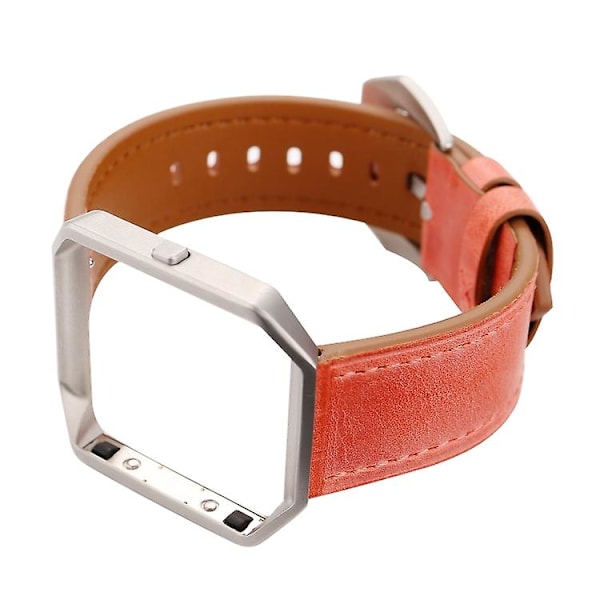 For Fitbit Blaze Fresh Style Leather Watch Band Orange