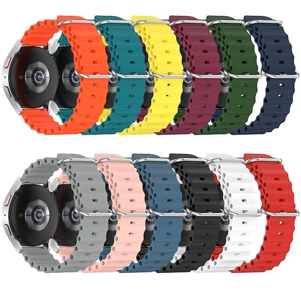 Til Garmin Forerunner 158 20mm Ocean Style Silikone ensfarvet urbånd Green