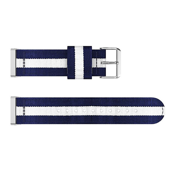 Til Fitbit Versa 3 Nylon urrem White Blue