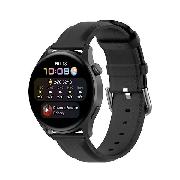 Läderklocka för Huawei Watch Gt 3 42mm Black