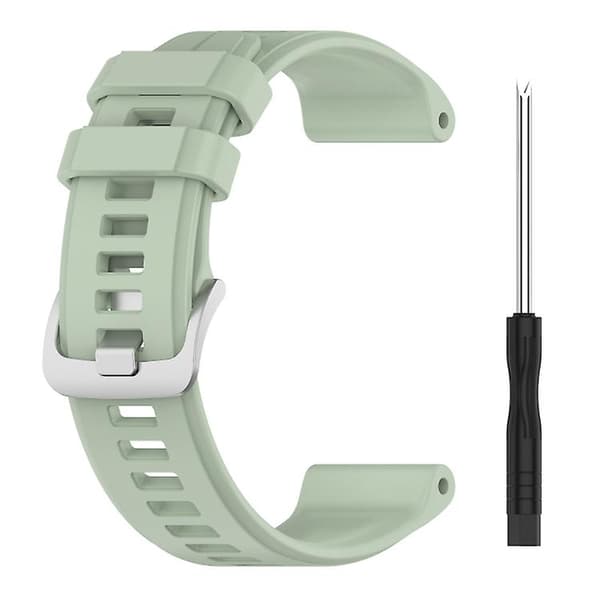 Til Garmin Forerunner 935 22mm Ensfarvet Silikone Urrem YYU Light Green