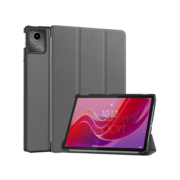 Kotelo Lenovo Tab M10 10.1tb 328fu 2022 -tabletille, kolmiosainen, lepotilatoiminto, putoamissuoja (3. sukupolvi) (harmaa)