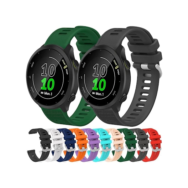 Hihna Garmin Venu 20Mm Musta Silikoni Twill Ranneke