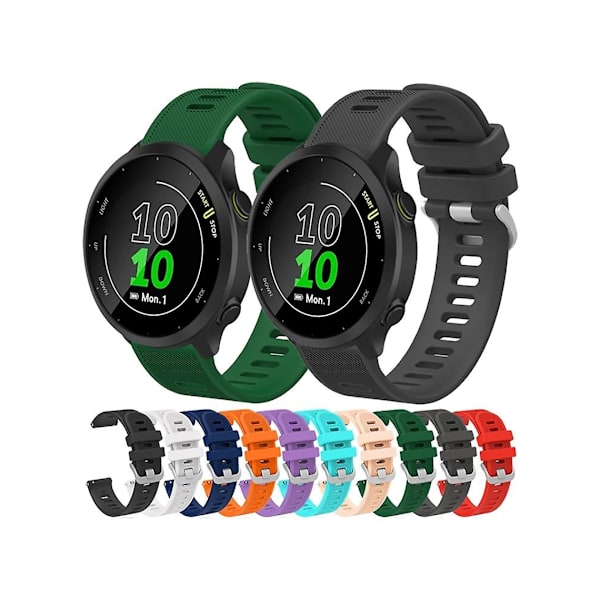Rem för Garmin Venu 20Mm Svart Silikon Twill Klockarmband