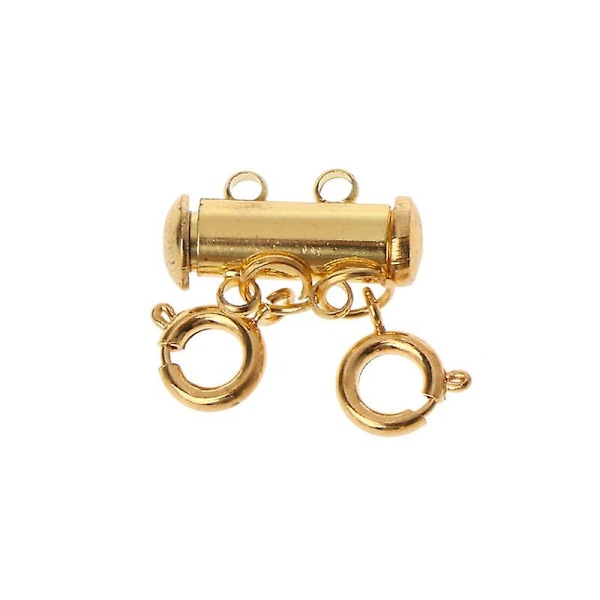 Smycken Connectors Layered Halsband Spänne Magnetrör för stapelbara halsband Gold 2