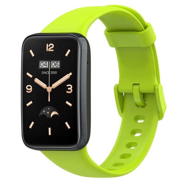 Rem til Xiaomi Band 7 Pro, ensfarvet silikonerem (Limegrøn)