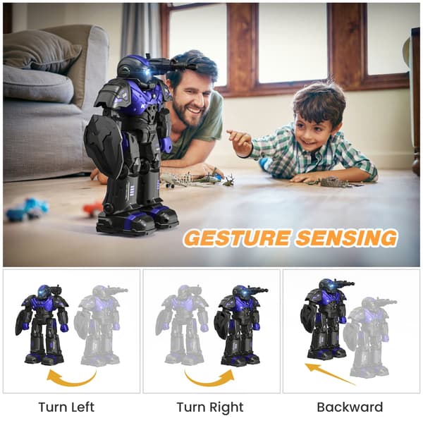 RC Robotleker Oppladbare Smarte Robotleker med Fjernkontroll Talking Dancing Robot Lilla