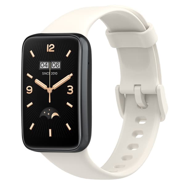 Stropp for Xiaomi Band 7 Pro, ensfarget silikonstropp (hvit)