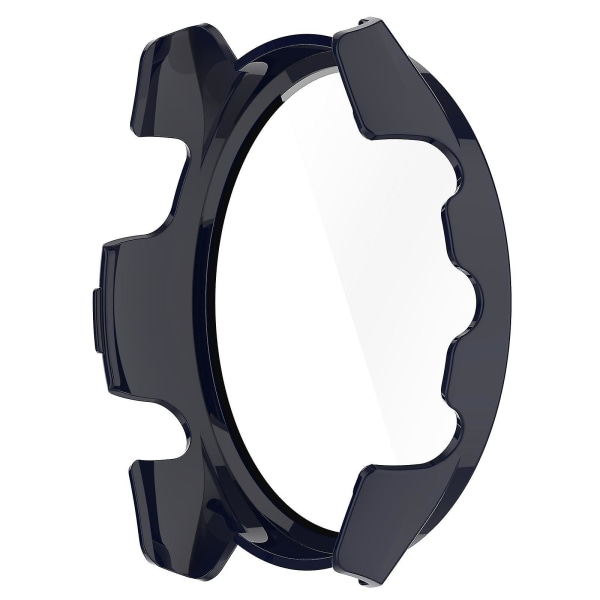 Huamade For Garmin Forerunner 265 Smart Watch Pc Urkasse med skærmbeskytter af hærdet glas Dark Blue