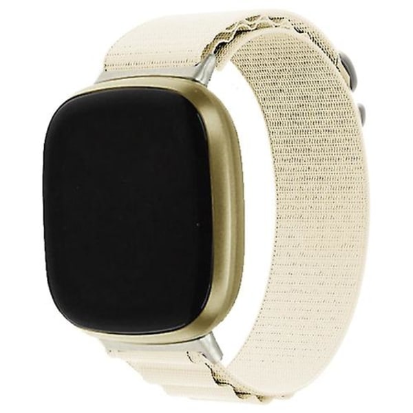 For Fitbit Versa 3 / Sense Universal Loop Nylon Watch Band Starlight