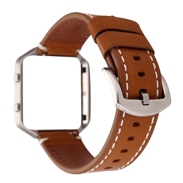 Til Fitbit Blaze Calf Leather Watch Band Brown