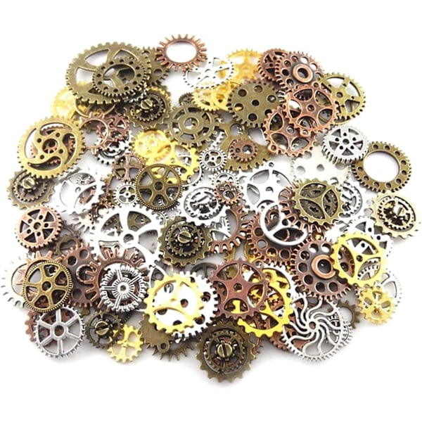 100 gram kugghjul och växel - Steampunk hantverkstillbehör