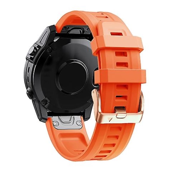 Til Garmin Fenix ​​5s Plus 20 mm rosa guldspænde silikone urrem Orange