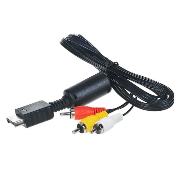 6 fot kabel for Slim PlayStation PS1 PS2 PS3 AV Audio Video RCA A/V 6Z Power as shown