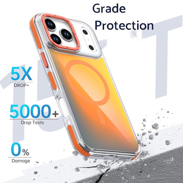 Skal för iPhone 17 Pro, Gradient skyddande skal, svart