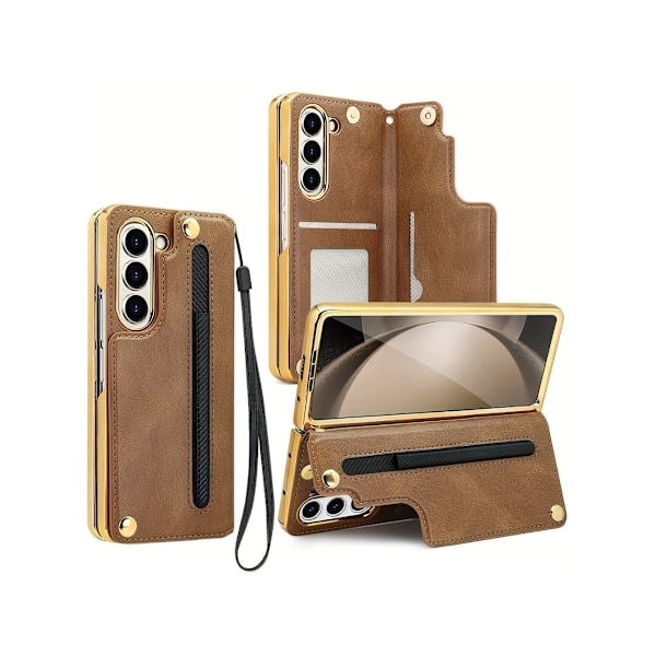 Kotelo Samsung Galaxy Fold5:lle, ruskea