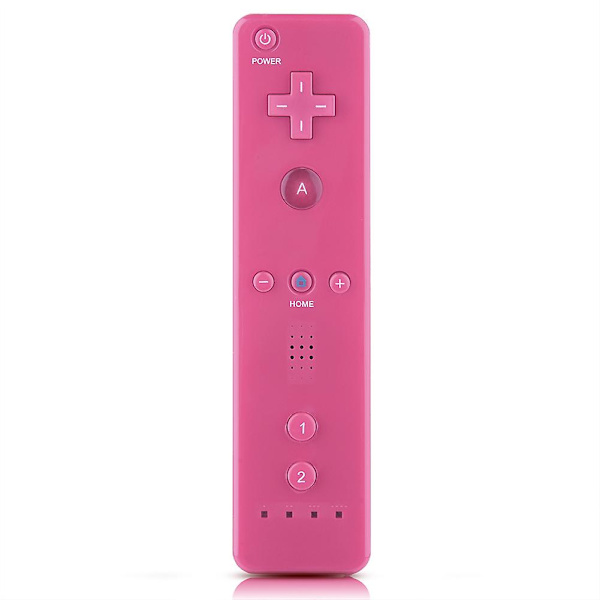 Spelkonsollhandkontroll Gamepad med analog joystick för WiiU/Wii-konsol (rosa)