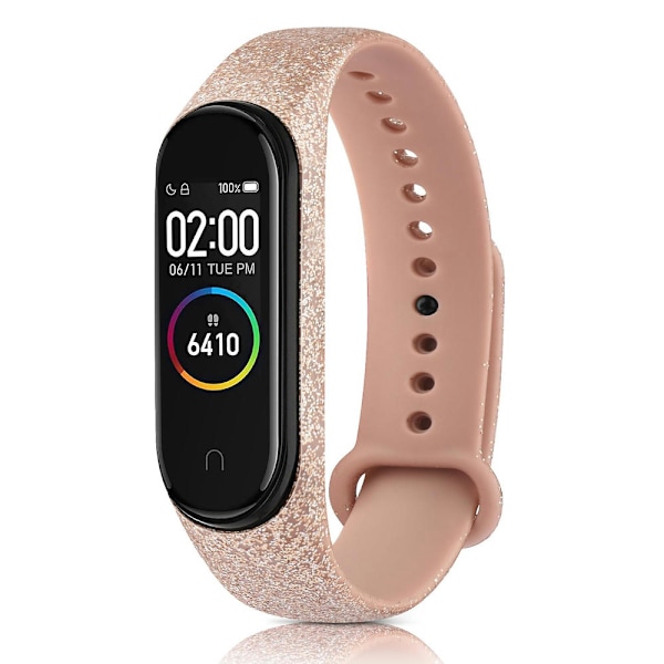 Passande för silikonklocka för Xiaomi 6 Mi 5 Tpu klockarmband M5 armband Xiaomi 4 3 Sport handled Mi 6 Smartwatch tillbehör klocka twinkle rose gold For Mi  4