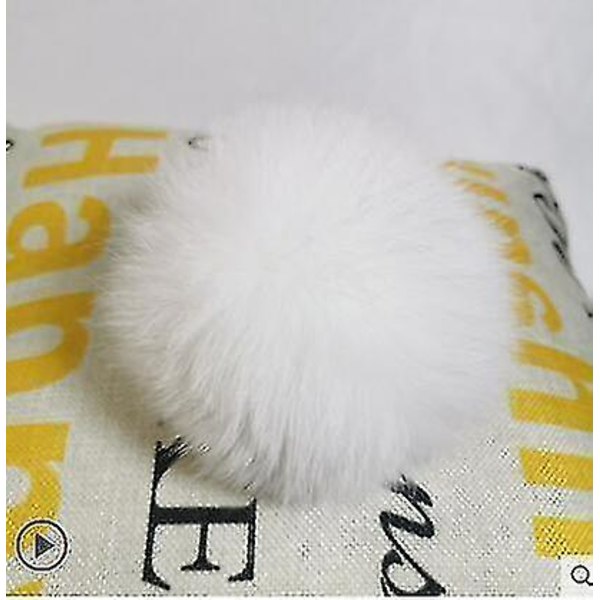 Hatut Käsintehty todella suuri hiuspallo turkishousu soljella Fox fur white a