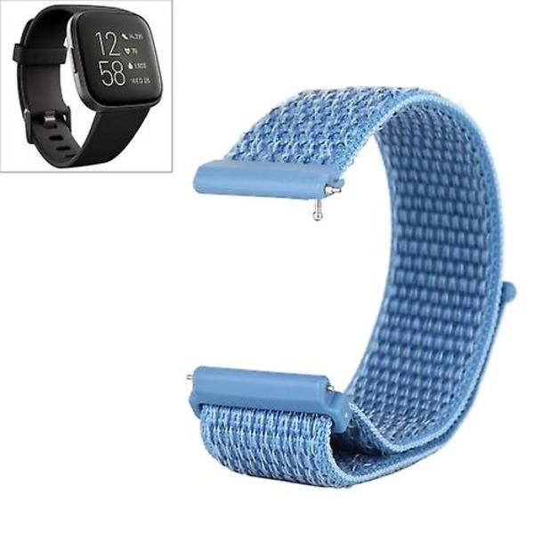 För Fitbit Versa / Versa 2 Nylon watch med krok och ögla Blue