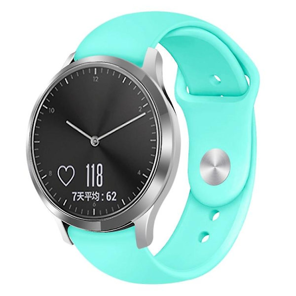För Garmin Vivoactive 3 / Vivomove Hr Solid Color Reverse Buckle Watch Teal