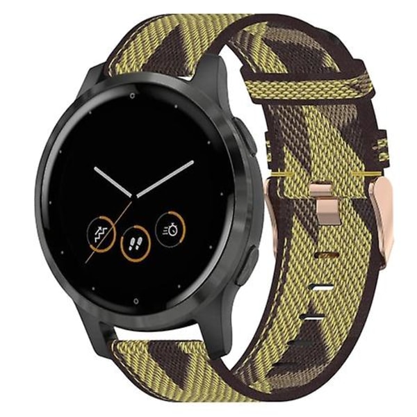 Garmin Vivoactive 4s 18mm nylon kudottu watch Yellow