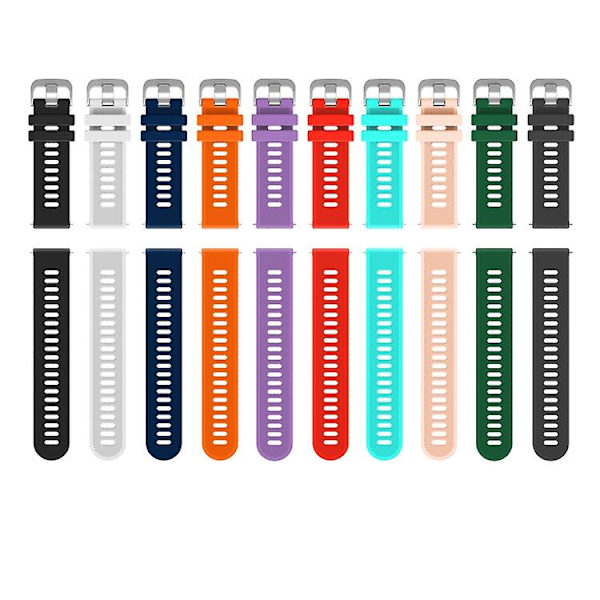 Til Garmin Forerunner 55 20mm Silikone Twill urbånd Grey