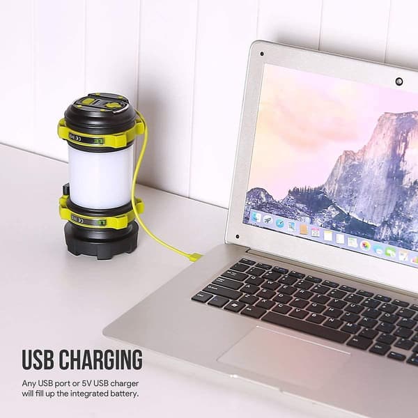 Led-campinglys, oppladbar 2600 mah campinglykt, 6 moduser kraftig LED-lykt, usb