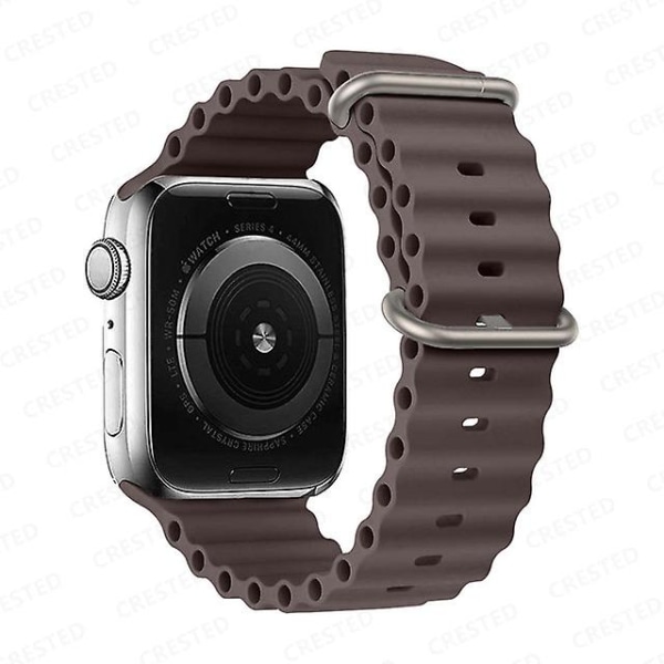 Rem för Apple Watch Ultra Band 49mm 44mm 40mm 45mm 41mm 42mm 45 Mm Watchband Silikonarmband Iwatch Series 7 8 4 5 6 3 Se Brown 42mm 44mm 45mm 49mm